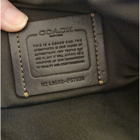 Coach Mini Kelsey Satchel Signature C shoulder bag canvas leather brown F57830 - Picture 5 of 8